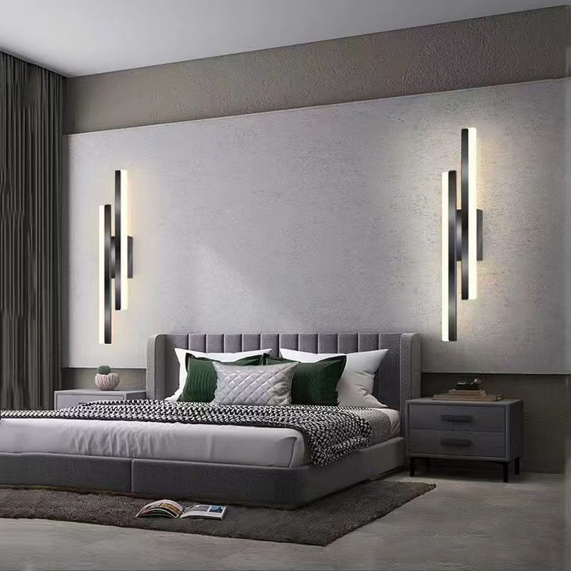LED Wandlamp Metaal Acryl Zwart Goud 48cm Woonkamer Slaapkamer Wandverlichting Modern Design Interieur
