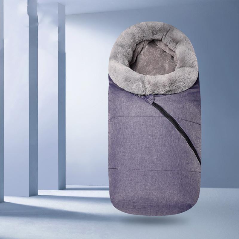 Warme Voetenzak voor Kinderwagens Winter Baby Slaapzak Universeel met Ritssluiting Zwart Grijs Winddicht