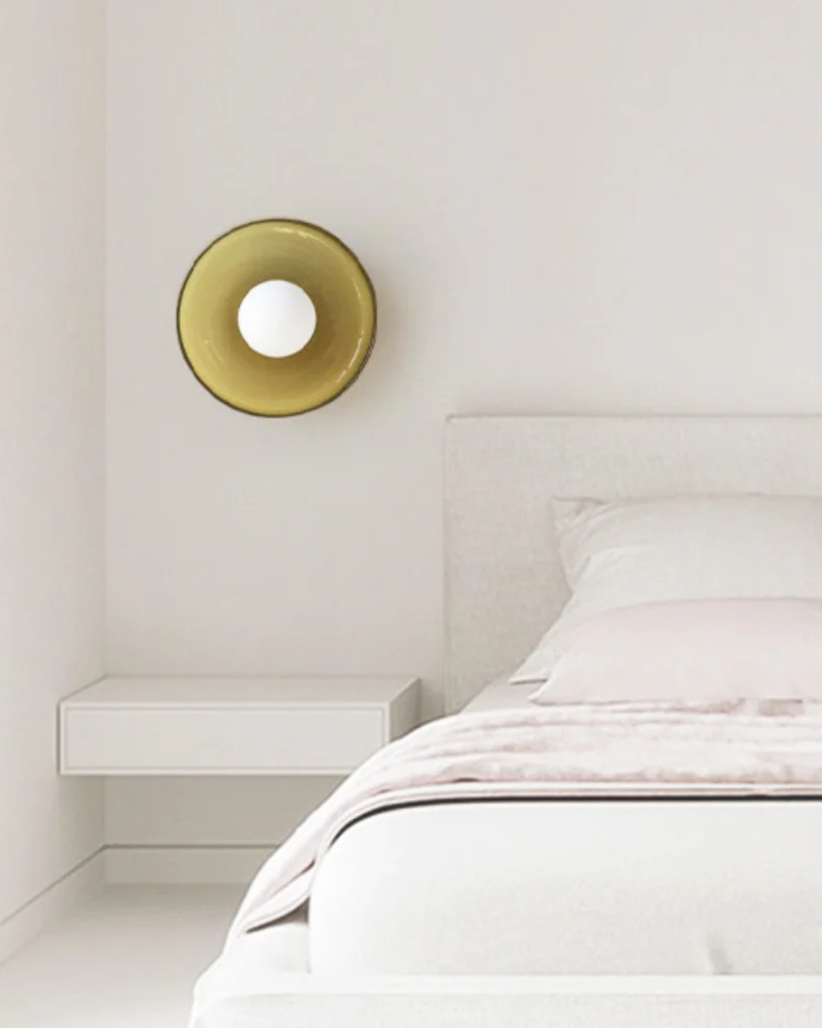 Moderne ronde plafondlamp van glas en ijzer - minimalistische designlamp voor woonkamer en slaapkamer met warme lichtkleur