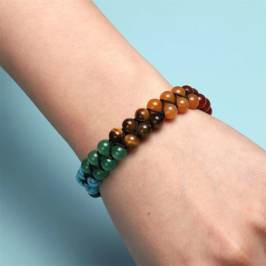 Verstelbare Chakra Armband Natuursteen Energiekralen Meditatie Yoga Spiritueel Welzijn Unisex Sieraad