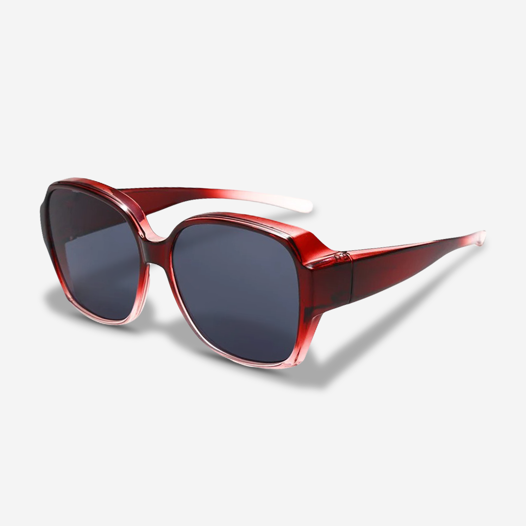 Opzetbare Zonnebril Clip voor Brillendragers UV400 Polariserend 5-laags Lenzen Multikleur Flip-Up Design