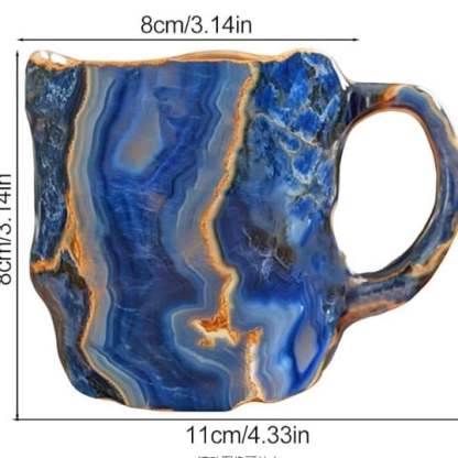 Design Drinkbeker met Kristalstructuur - Luxe Kop voor Koffie, Thee & Koude Dranken