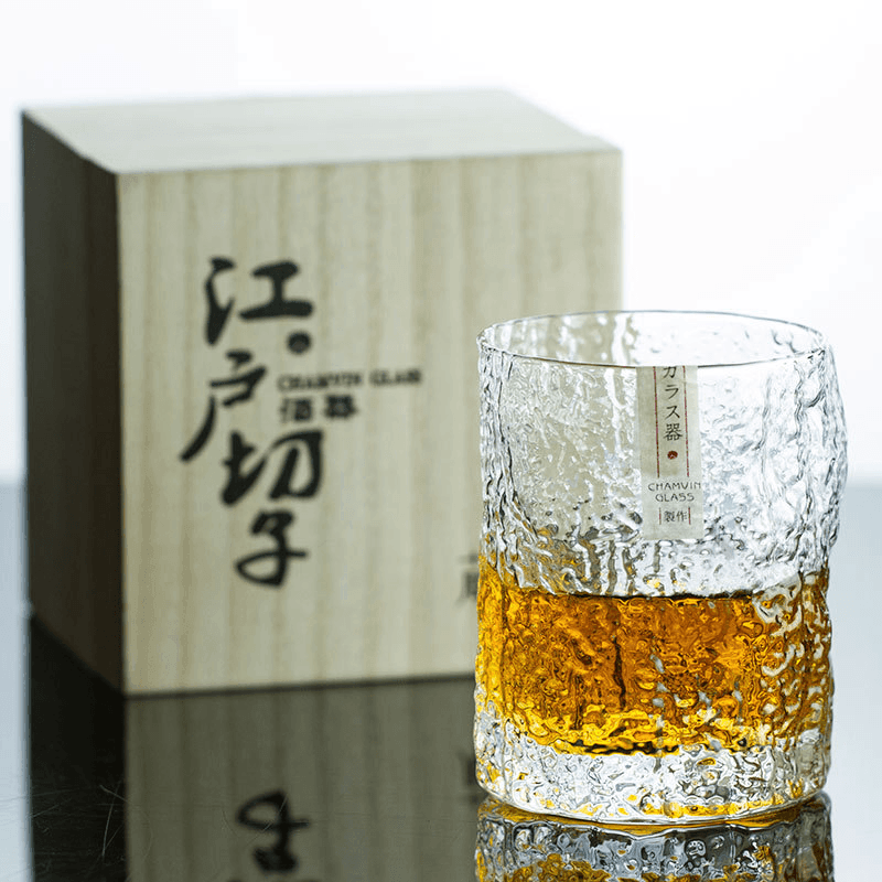 Japans Handgemaakte Edo Kiriko Whiskyglas - Chamvin Snijkunst