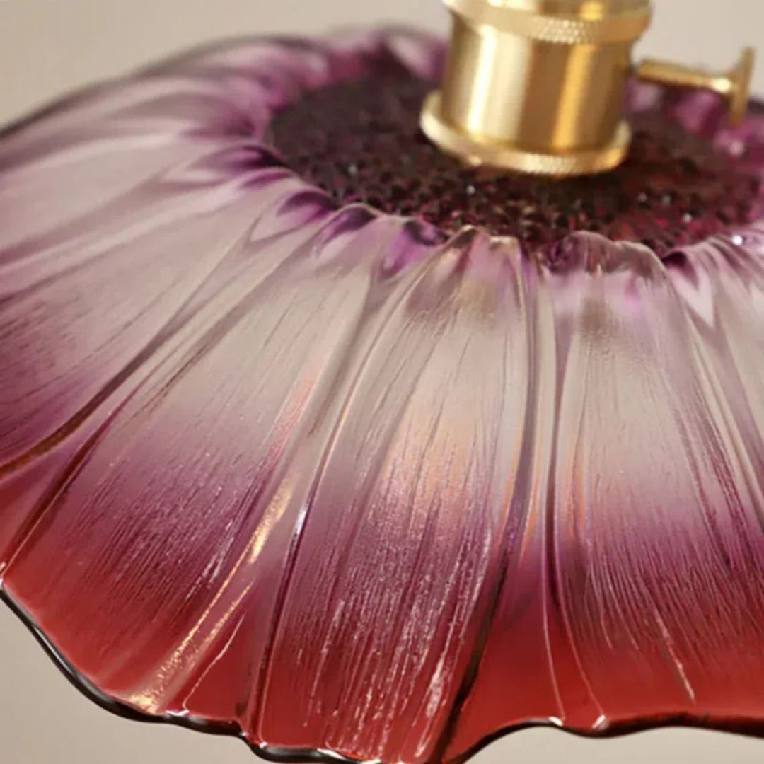 Cullivan Flower Hanglamp Glas Metaal Rood E27 Eettafel Verlichting Vintage Bloem Lamp Hal Sfeerverlichting