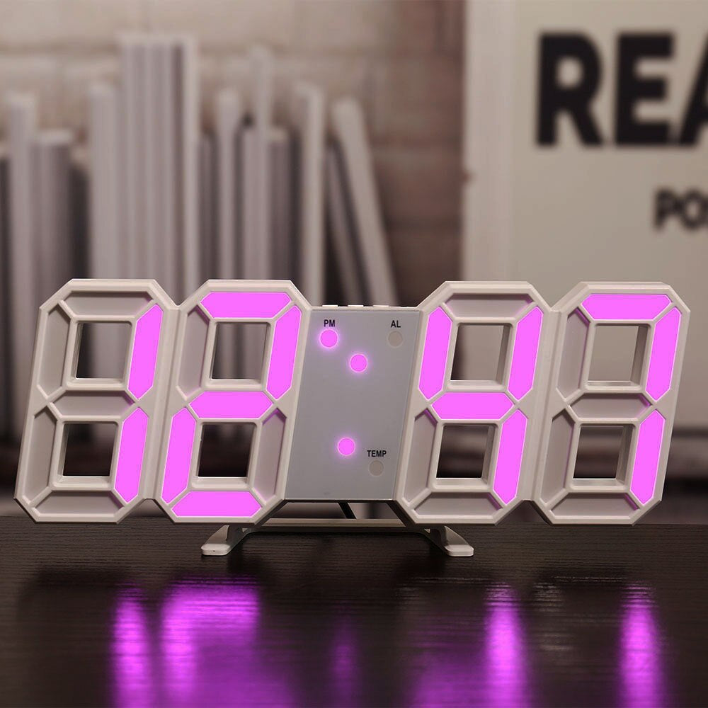 Digitale Wandklok met Temperatuurweergave en Alarm - LED-Display met Automatische Helderheidsaanpassing