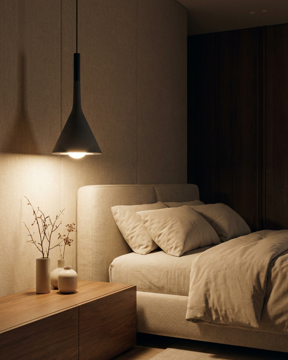 Conische Hanglamp met Gericht Licht - Strak Design voor Tafel- en Accentverlichting