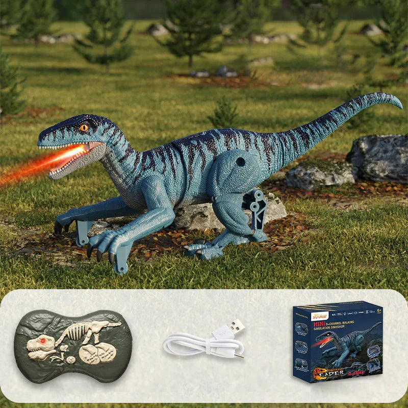 Bestuurbare Prehistorische Speeldino met Mistfunctie - Bewegende Robot Dino voor Kinderen - Oplaadbaar met Afstandsbediening - Dinosaurus Speelgoed met Geluid en Lichteffecten
