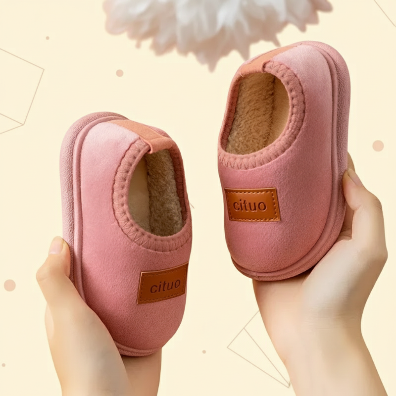 Zachte Winterpantoffels voor Kinderen met Antislipzool Warme Voering Comfort Binnenschoenen Peuters Kleuters