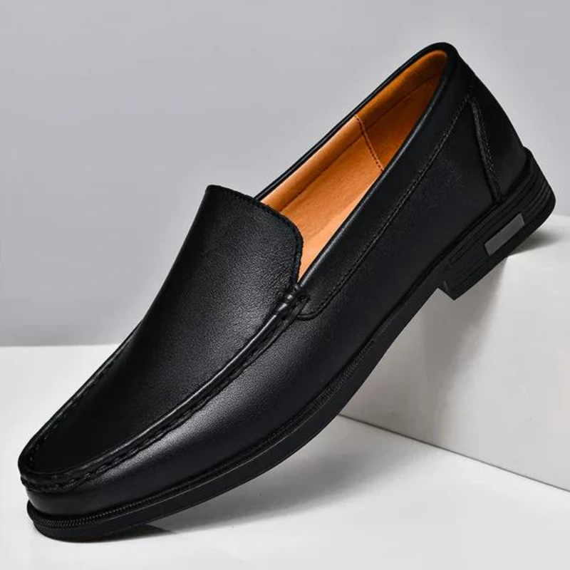 Herenslipper Italiaans Echt Leder Zwart Bruin Grijs Blauw Loafer 39-46 Klassiek Comfort Zakelijk Vrijetijd Tijdloos