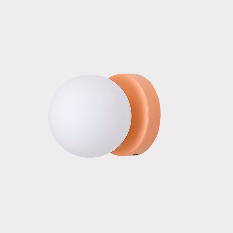 Nuvol Wandlamp - Metalen Wandspot met Glazen Bol ø12cm - Compacte Wandverlichting in 5 Kleuren