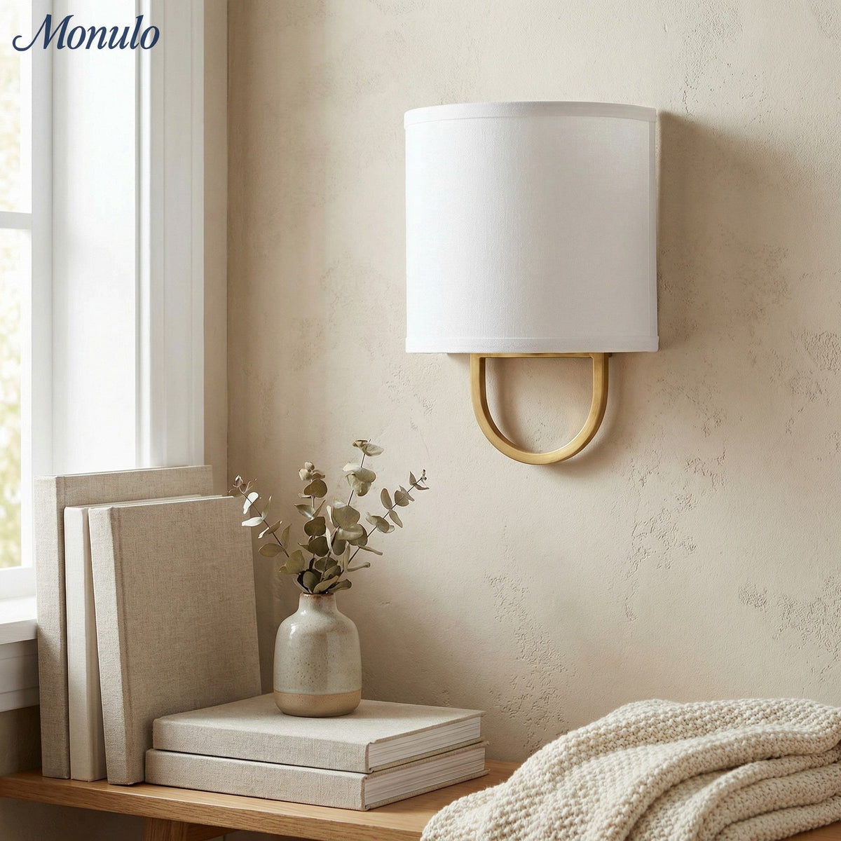 Wandlamp Stoffen Kap - Moderne Slaapkamer Wandverlichting voor Sfeervolle Ambiance