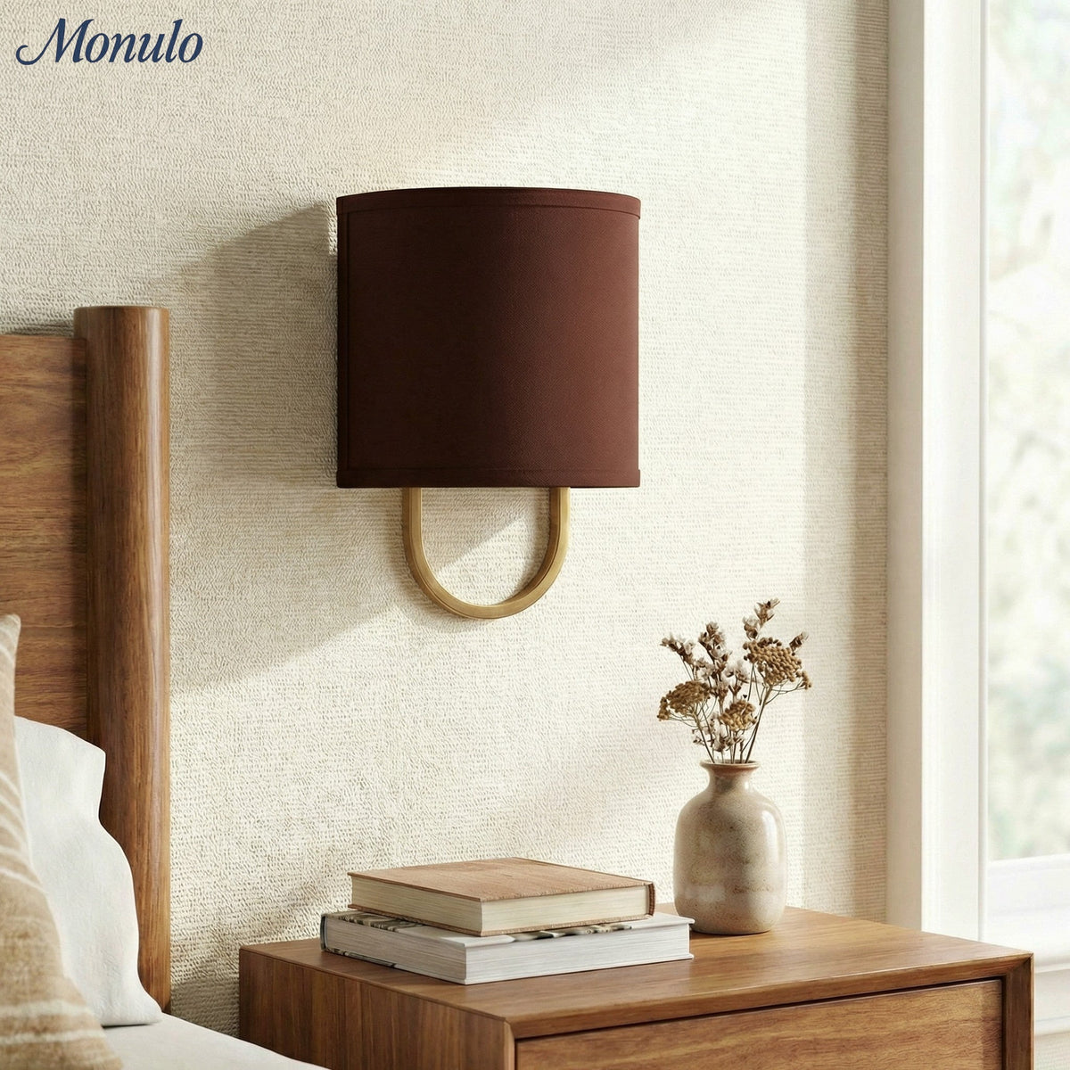 Wandlamp Stoffen Kap - Moderne Slaapkamer Wandverlichting voor Sfeervolle Ambiance