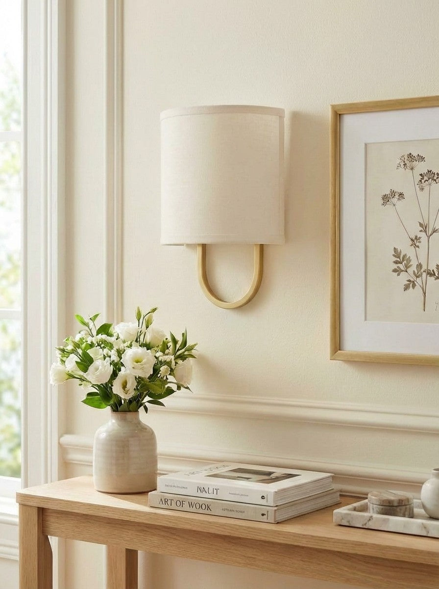 Wandlamp Stoffen Kap - Moderne Slaapkamer Wandverlichting voor Sfeervolle Ambiance