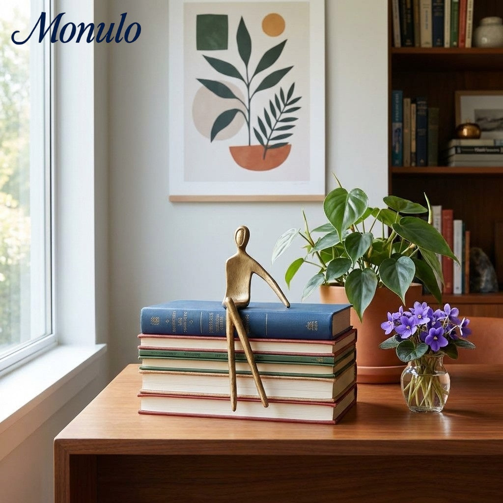 Geometrische Hondenbeeldje van IJzer - Minimalistisch Decoratief Sculptuur voor Bureau
