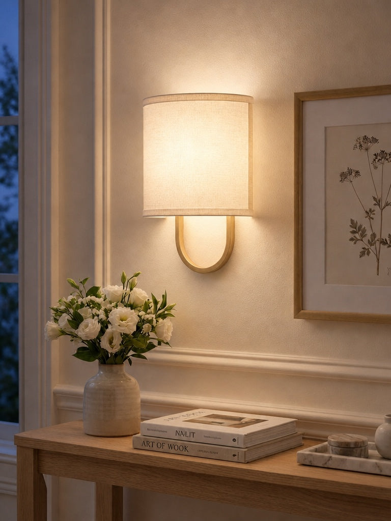 Wandlamp Stoffen Kap - Moderne Slaapkamer Wandverlichting voor Sfeervolle Ambiance