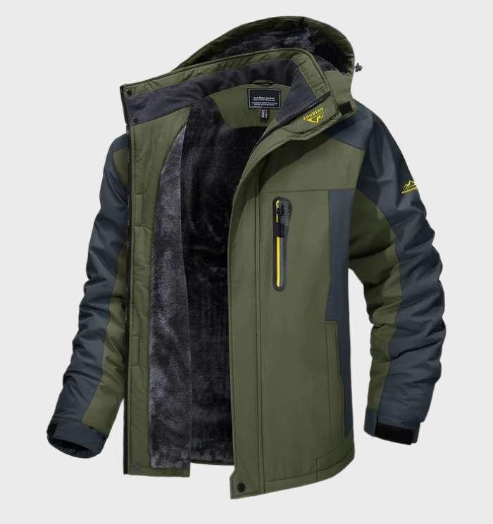 Waterdicht Fleecejack Heren met Capuchon Outdoor Winterjas Ademend Softshell Jas Wandelen Herfst Camping