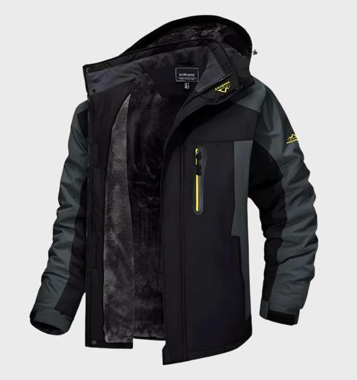 Waterdicht Fleecejack Heren met Capuchon Outdoor Winterjas Ademend Softshell Jas Wandelen Herfst Camping