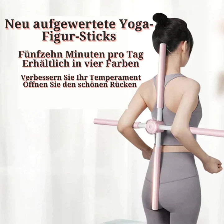 Yoga Houdingscorrector Staf voor Rechte Rughouding en Schouderbreedte - Verstelbaar Trainingsstaaf voor Thuis en Kantoor