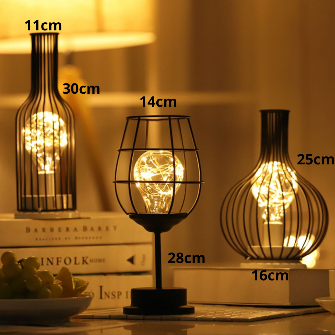 Draadloze led tafellamp van staal - sfeerverlichting zonder snoer voor woonkamer, slaapkamer en tafel