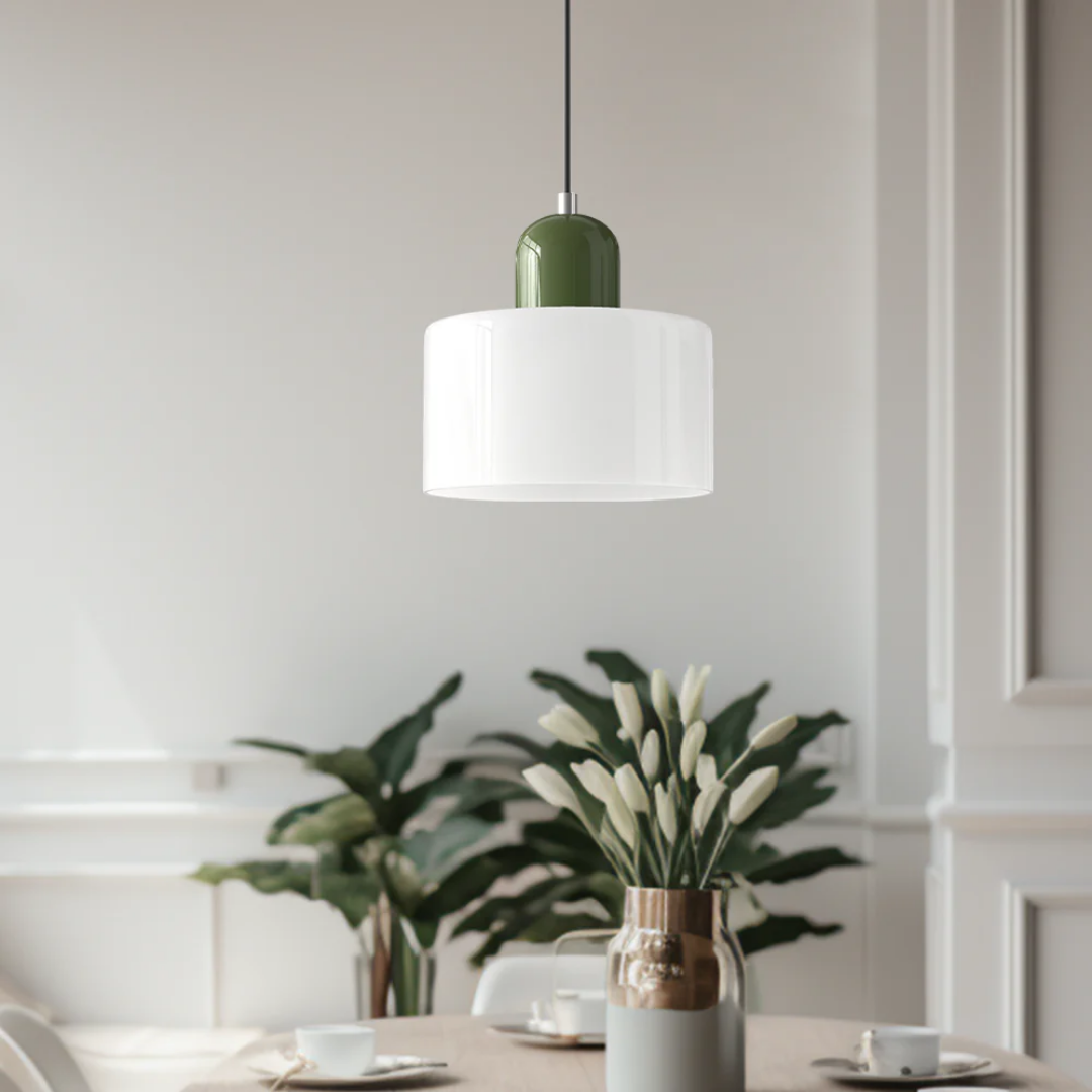 Lismeno Retro Hanglamp - Glazen Hanglamp met Warm Licht voor Eettafel, Keuken & Woonkamer