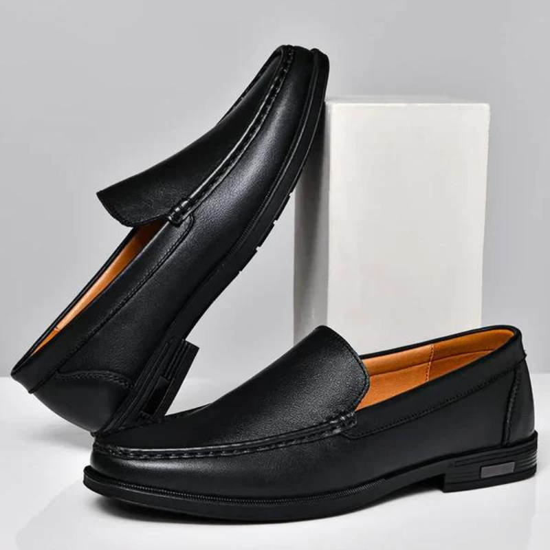 Herenslipper Italiaans Echt Leder Zwart Bruin Grijs Blauw Loafer 39-46 Klassiek Comfort Zakelijk Vrijetijd Tijdloos