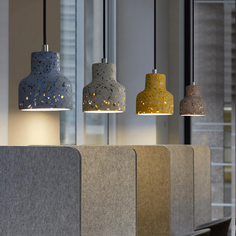 Hanglamp Terrazzo Cement Eettafel Verlichting Industrieel Design Pendellamp E26 E27 Fitting Noordse Stijl