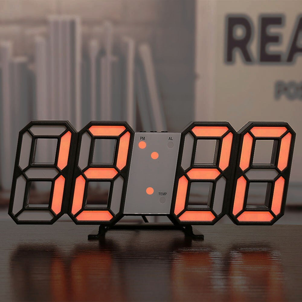 Digitale Wandklok met Temperatuurweergave en Alarm - LED-Display met Automatische Helderheidsaanpassing