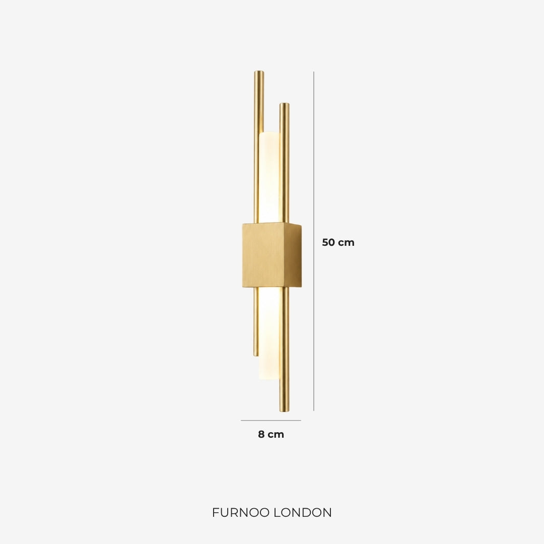 Scandinavische Minimalistische Wandlamp - Modern Verticaal Design met Gerichte LED-Verlichting - Zwart Goud