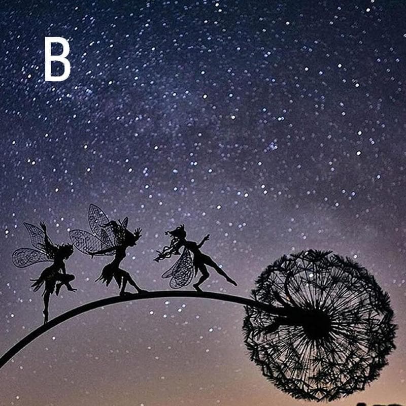 Decoratieve Feenfiguur voor Tuin en Terras Sprookjesachtig Tuinbeeld Romantische Sfeer Buitendecoratie
