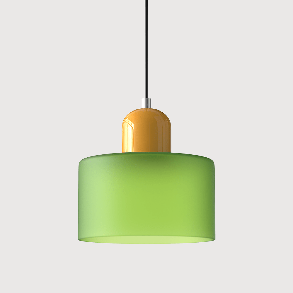 Glazen Hanglamp Bauhaus-Stijl Handgeweven Afwerking Eetkamer Woonkamer