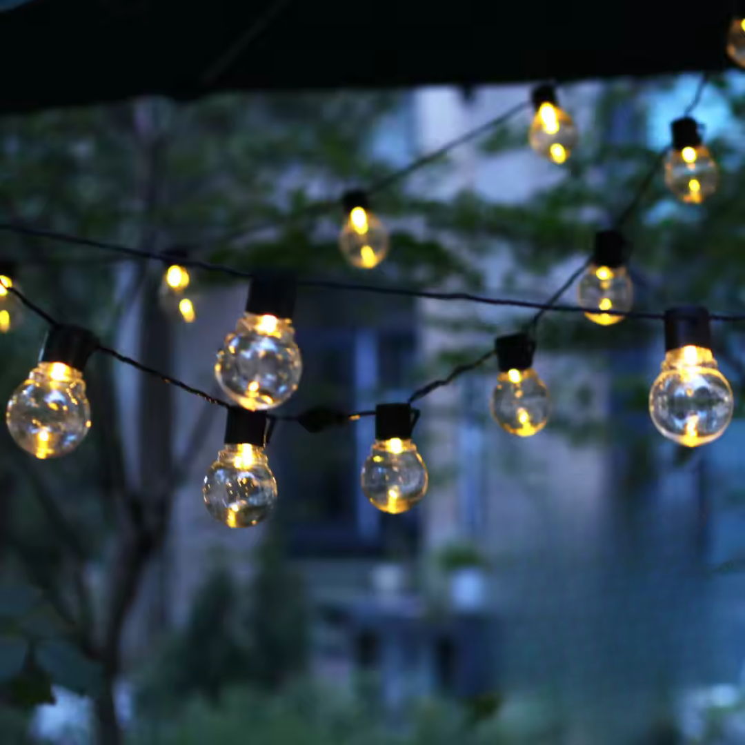 Solar Lichtsnoer met Heldere Lampen 5m 10m Warmwit LED Tuinverlichting Waterdicht Sfeerverlichting Buitenverlichting