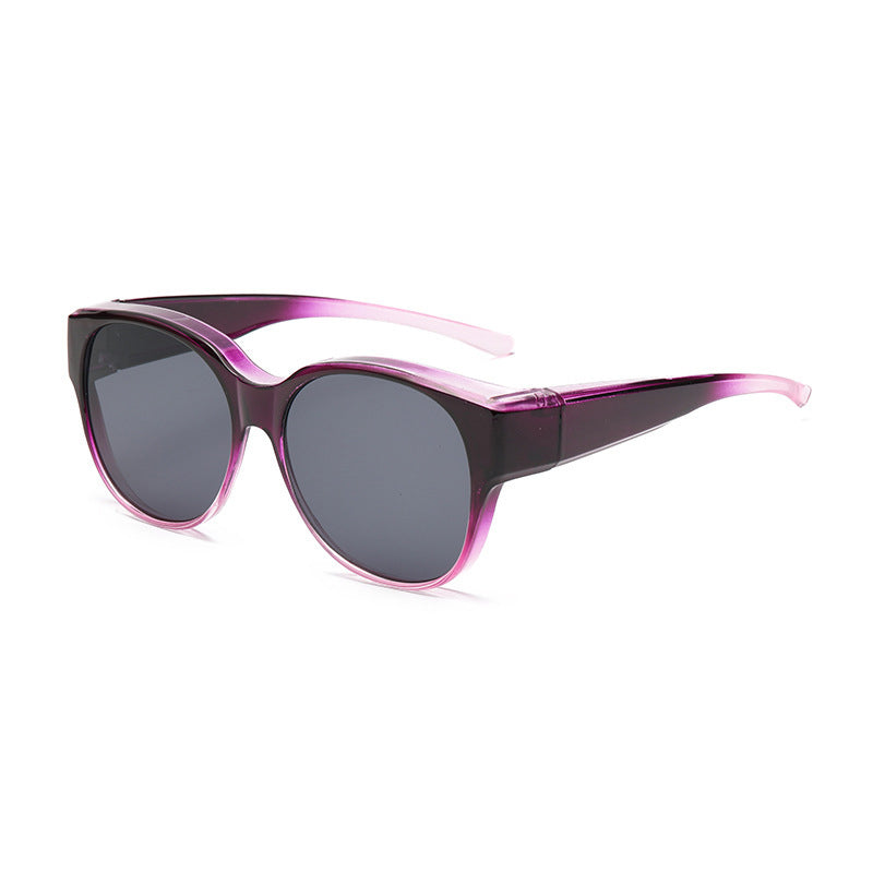 Overzet Zonnebril met Gepolariseerde UV400 Glazen - Past Over Normale Bril - Trendy Cat-Eye Montuur