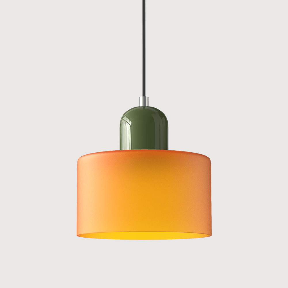Glazen Hanglamp Bauhaus-Stijl Handgeweven Afwerking Eetkamer Woonkamer