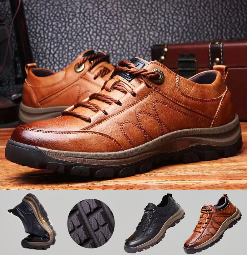 Leren Herenschoenen Handgemaakt Comfortabel Casual Ademend Loafers