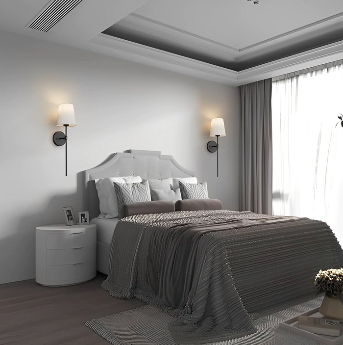 Draadloze LED Wandlamp Oplaadbaar met Afstandsbediening 57cm Metaal Zwart Goud Timer Dimbaar Sfeerlicht