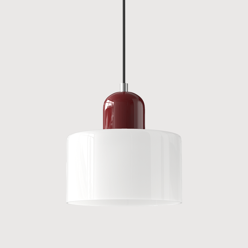Glazen Hanglamp Bauhaus-Stijl Handgeweven Afwerking Eetkamer Woonkamer