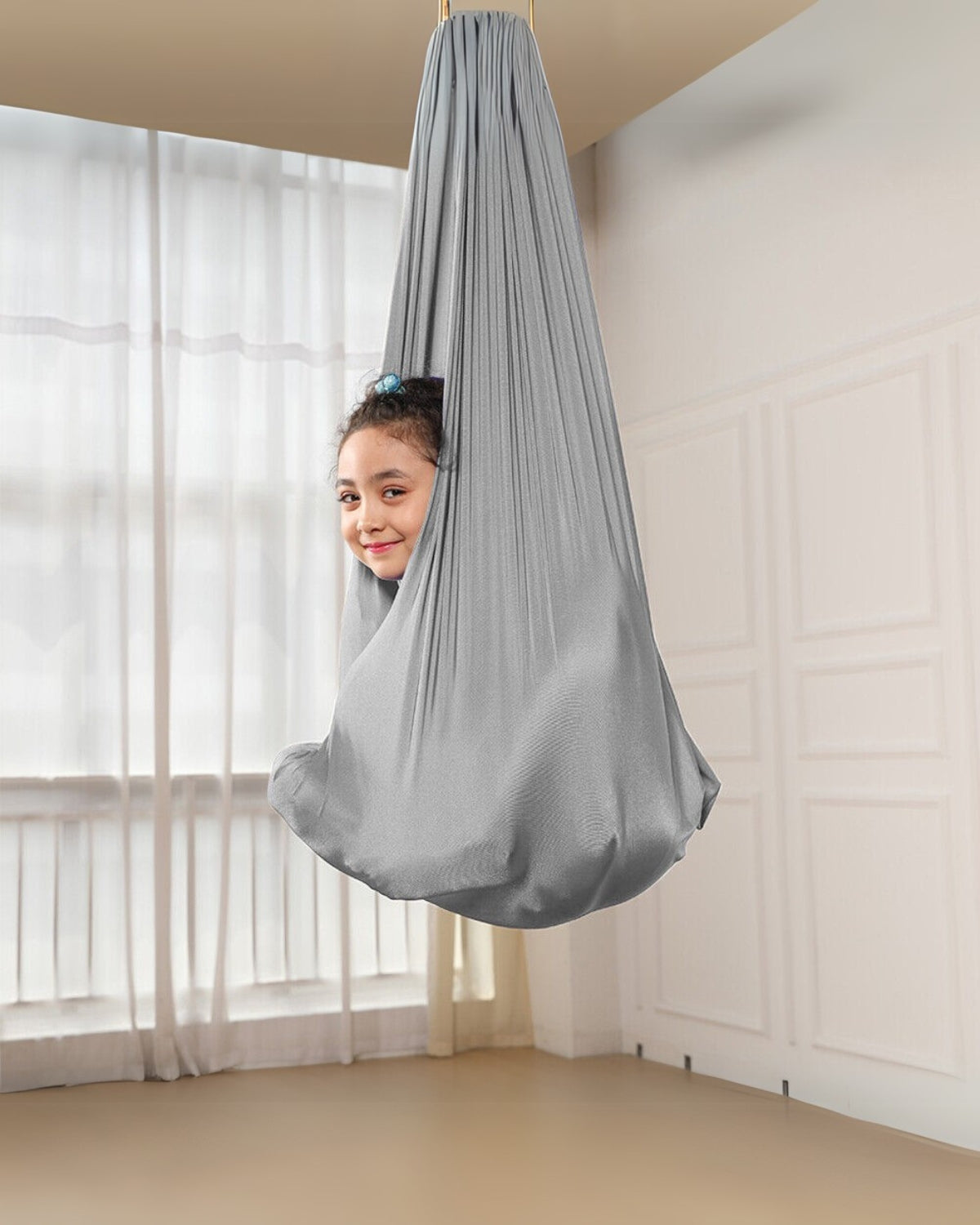 Sensorische Hangschommel voor Kinderen - Zacht Cocon Design - Therapeutische Schommelstoel met Diepe Drukstimulatie voor Rust en Ontspanning