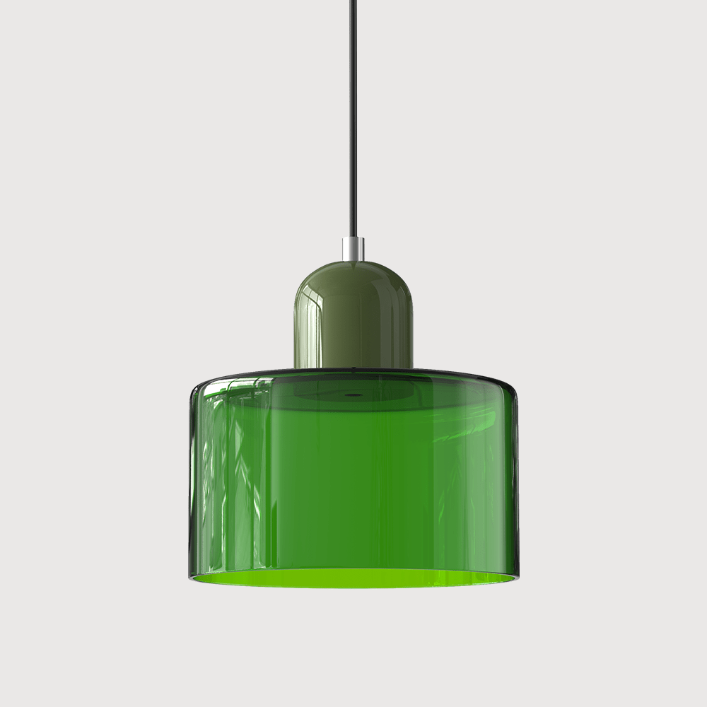 Glazen Hanglamp Bauhaus-Stijl Handgeweven Afwerking Eetkamer Woonkamer