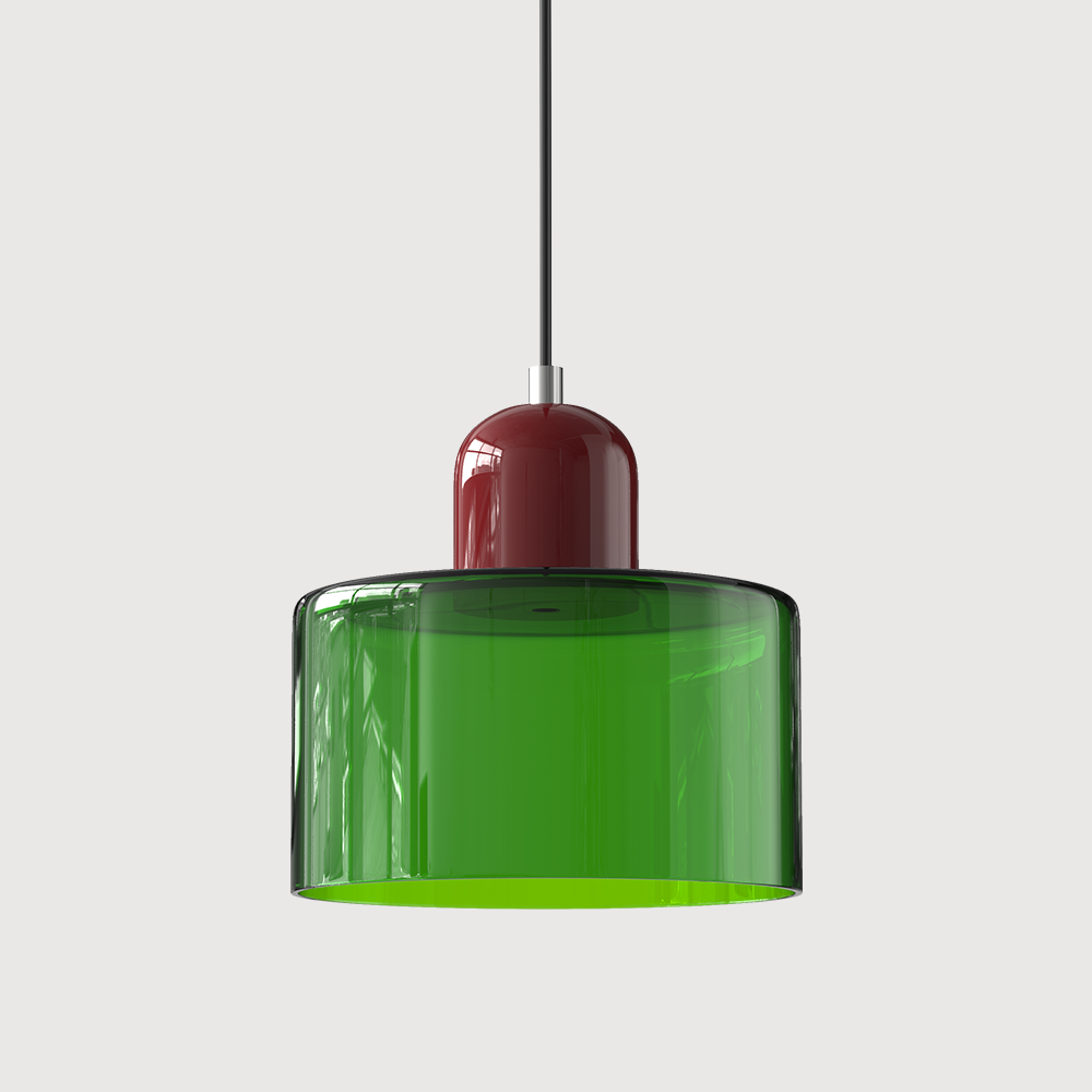 KORA Glazen Hanglamp | Bauhaus-Design Geometrisch Licht | Verstelbaar | E27 | Scandinavisch Interieur Verlichting