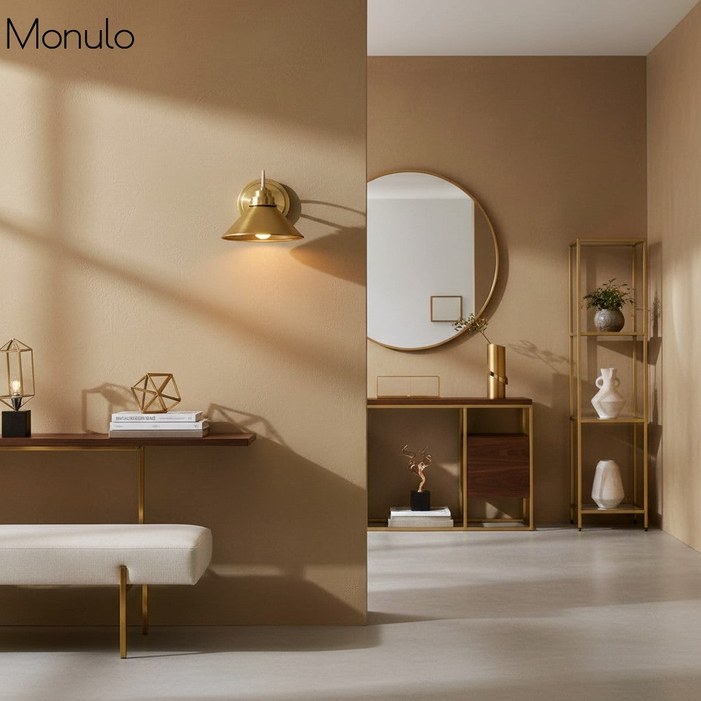 Globe Wandlamp met Gebogen Arm - Moderne Industriële Verlichting voor Badkamer, Slaapkamer en Gang