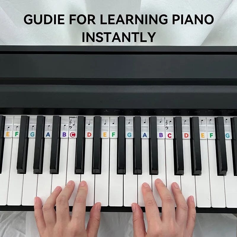 Verwijderbare Piano Toetslabels - Siliconen Nootlabels voor 88 Toetsen - Leerhulp voor Beginners