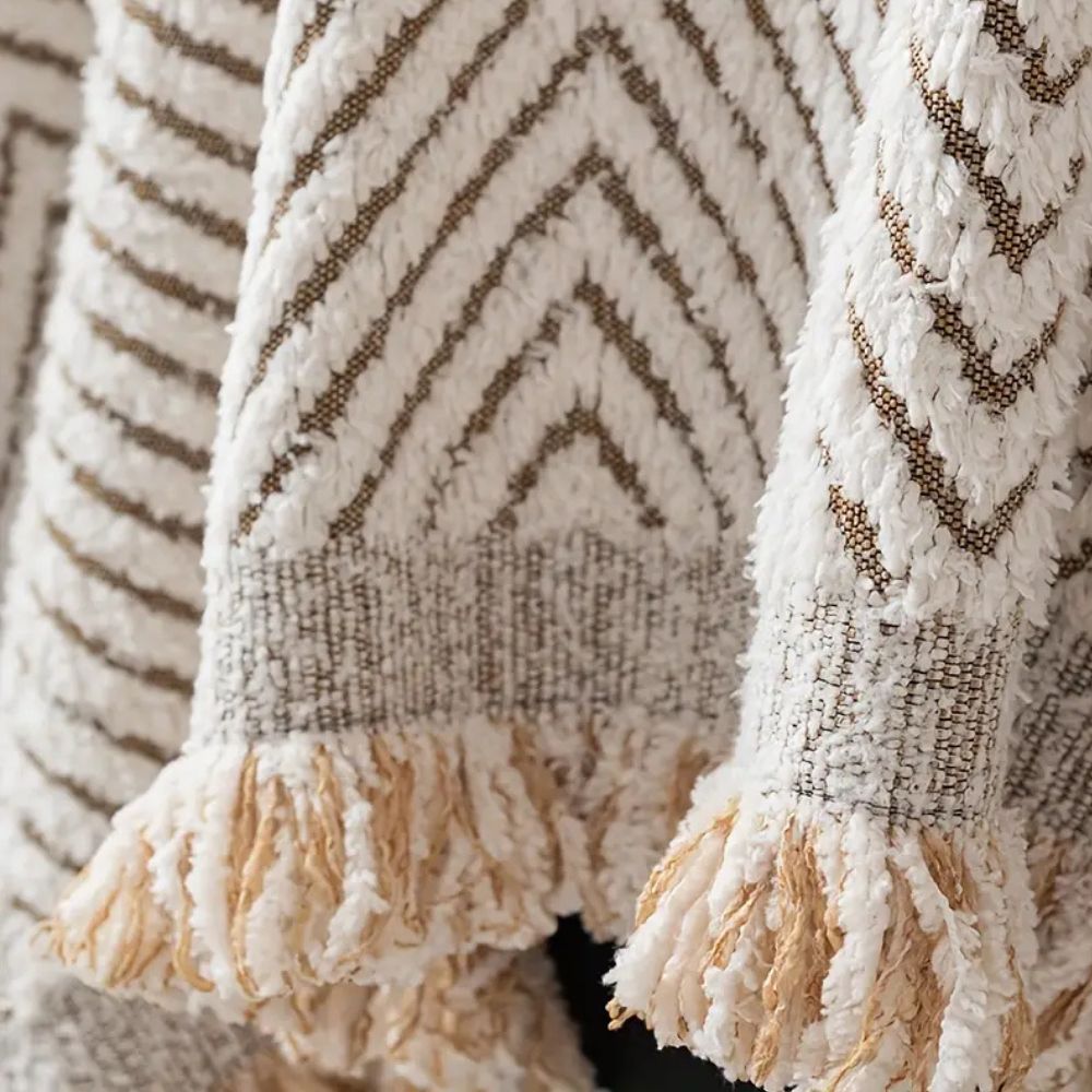 Geweven Bankhoes met Herringbone Patroon - Beschermende Plaid voor Bank & Fauteuil