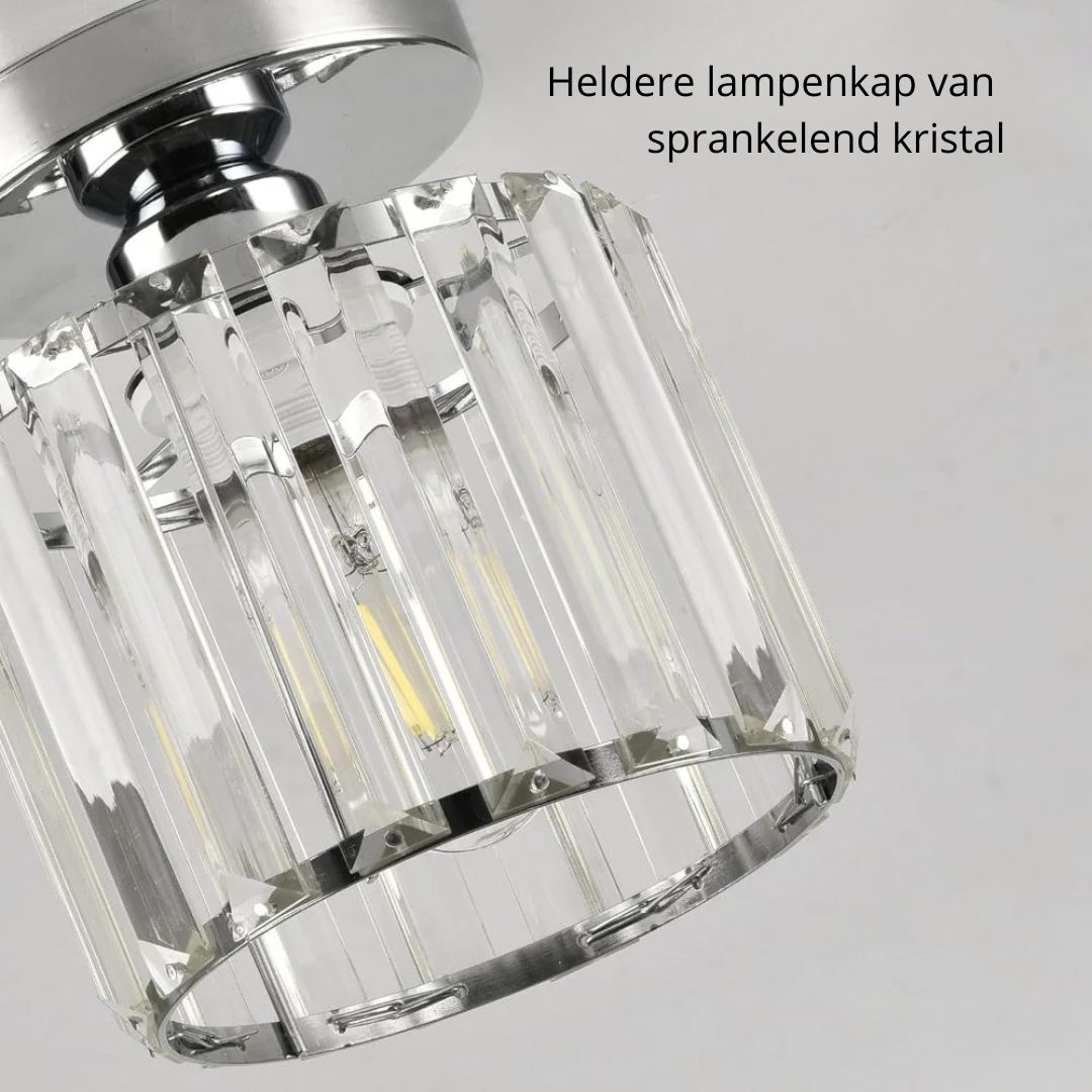 Kilon plafondlamp kristal kubus messing plafond hal woonkamer slaapkamer moderne verlichting compact