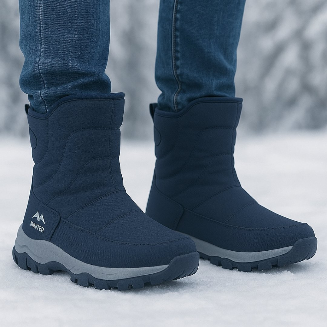 Waterdichte Herenwinterschoenen met Antislipzool en Warme Pluche Voering voor Optimaal Comfort op Koude Winterdagen