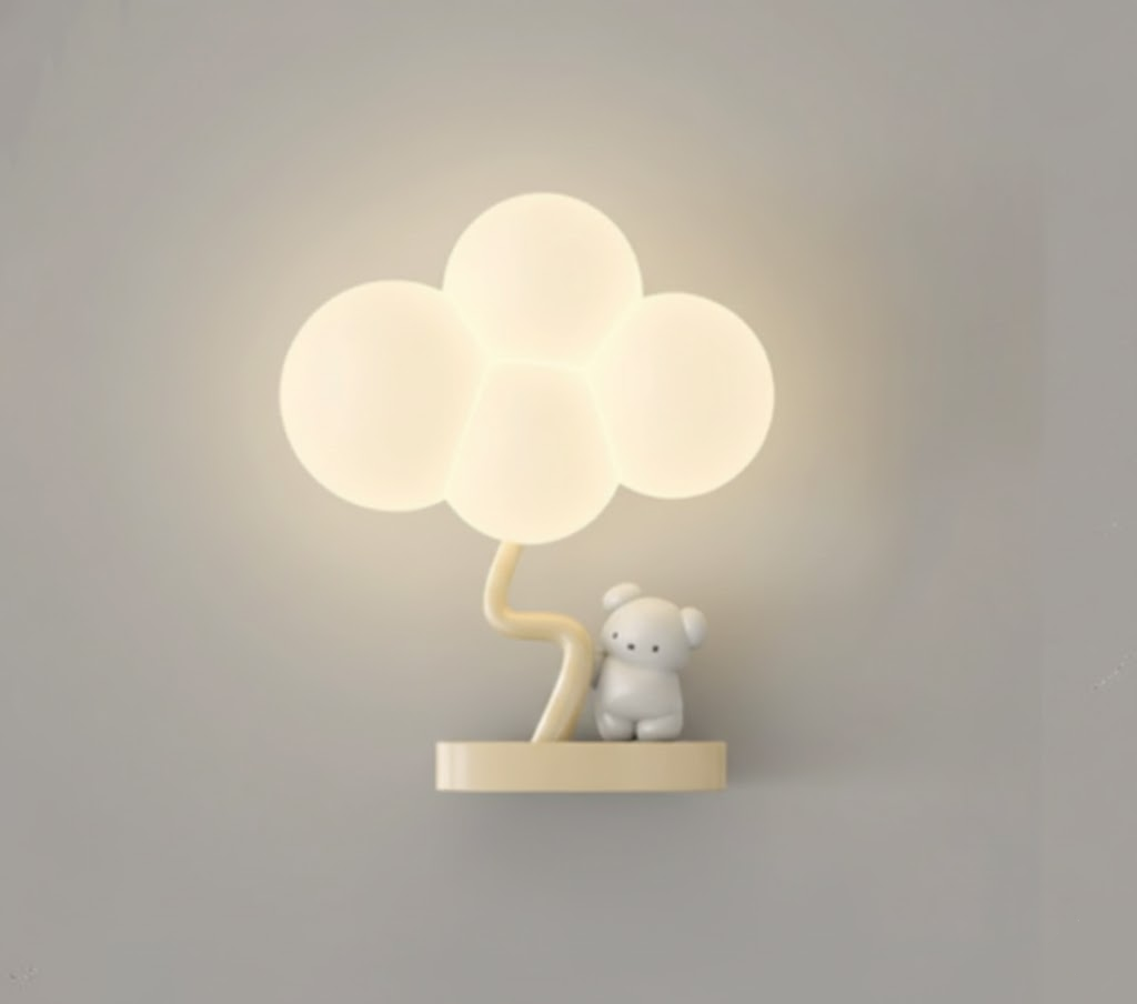 LED Wandlamp Kinderkamer met Vliegtuig Wolk Regenboog Ster Motief Drie Lichttemperaturen Dimbaar Sfeerlicht