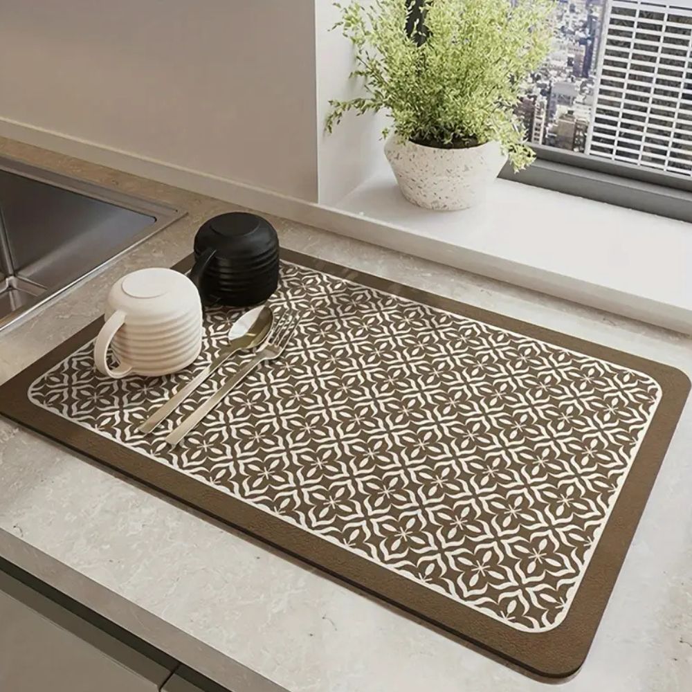 Siliconen Afdruipmat voor Keuken - Mandala Patroon - Beschermt Aanrecht - Sneldrogend - 12"x16" 16"x20" 20"x24"