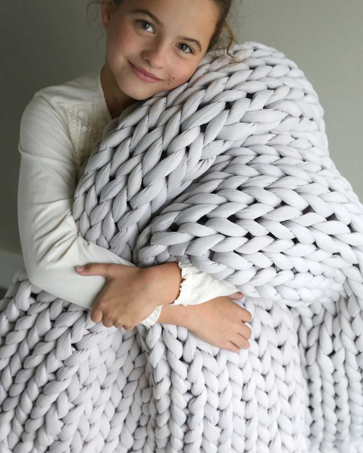 Handgebreid Chunky Plaid - Dik Gebreide Deken in Zachte Chenille voor Bank en Bed