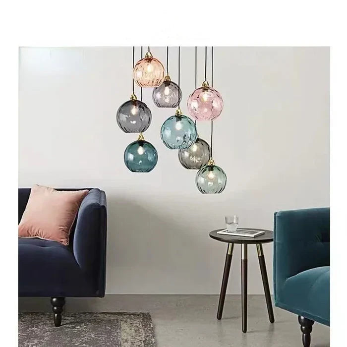Glazen Bol Hanglamp E27 met Warme Verlichting voor Woonkamer Eetkamer Slaapkamer Sfeerverlichting Design