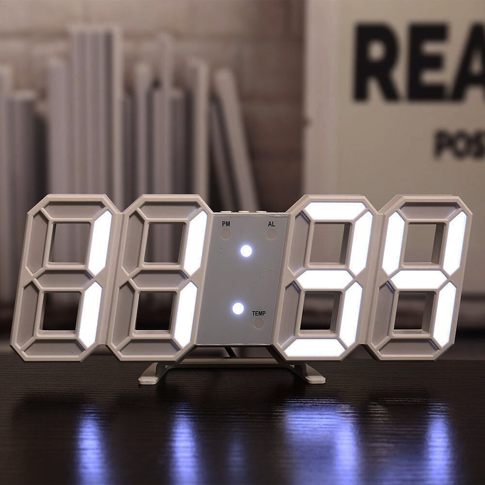 Digitale Wandklok met Temperatuurweergave en Alarm - LED-Display met Automatische Helderheidsaanpassing