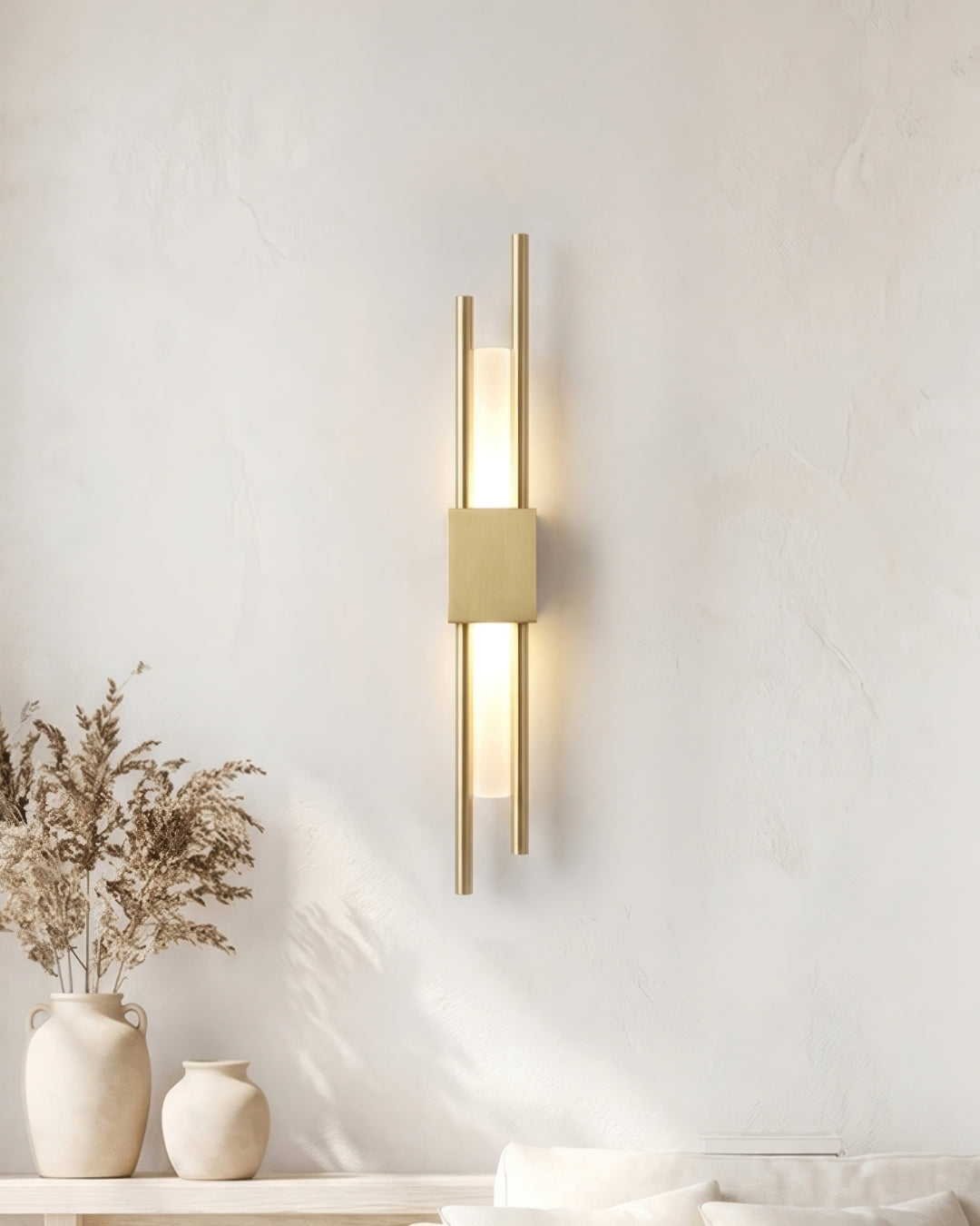 Scandinavische Minimalistische Wandlamp - Modern Verticaal Design met Gerichte LED-Verlichting - Zwart Goud